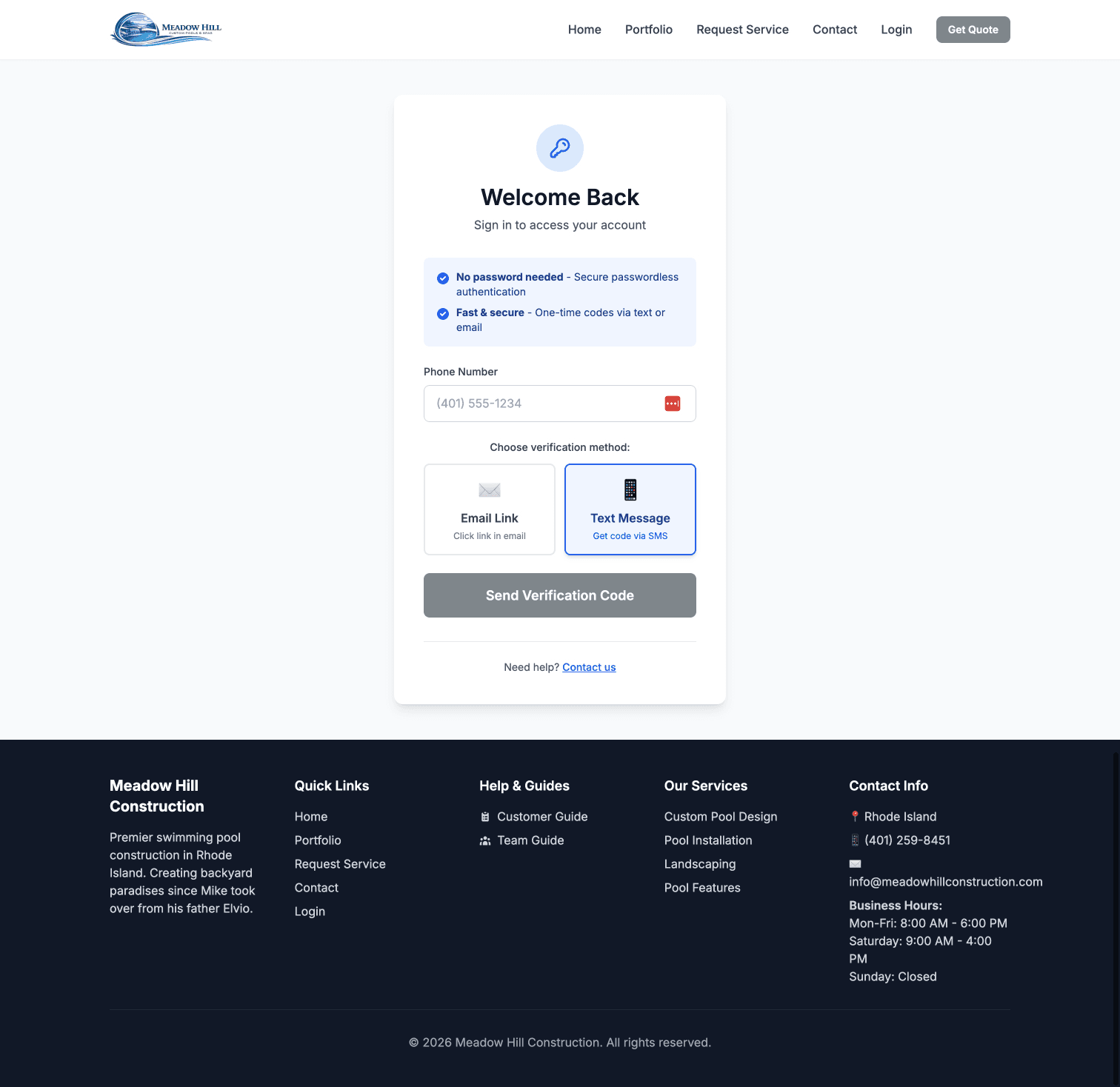 Login Method Selection