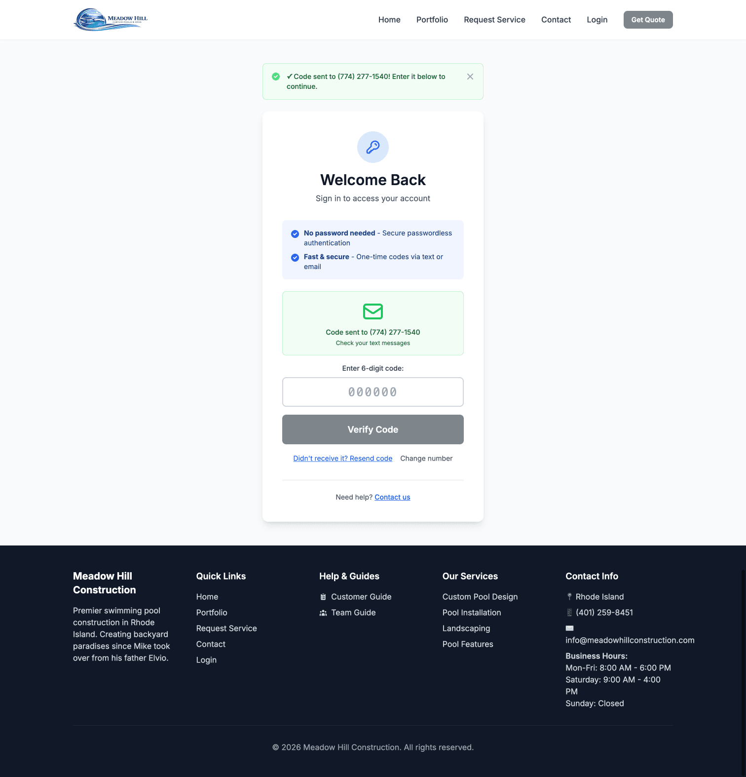 Enter Verification Code