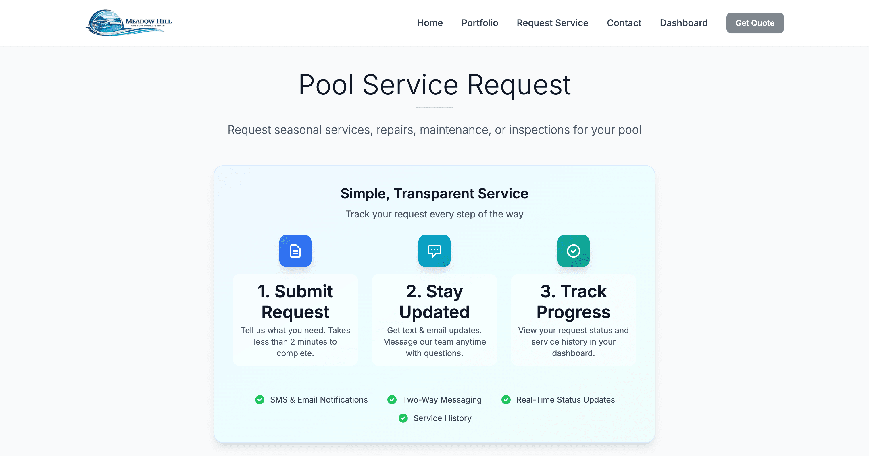 Service Request Form - Top