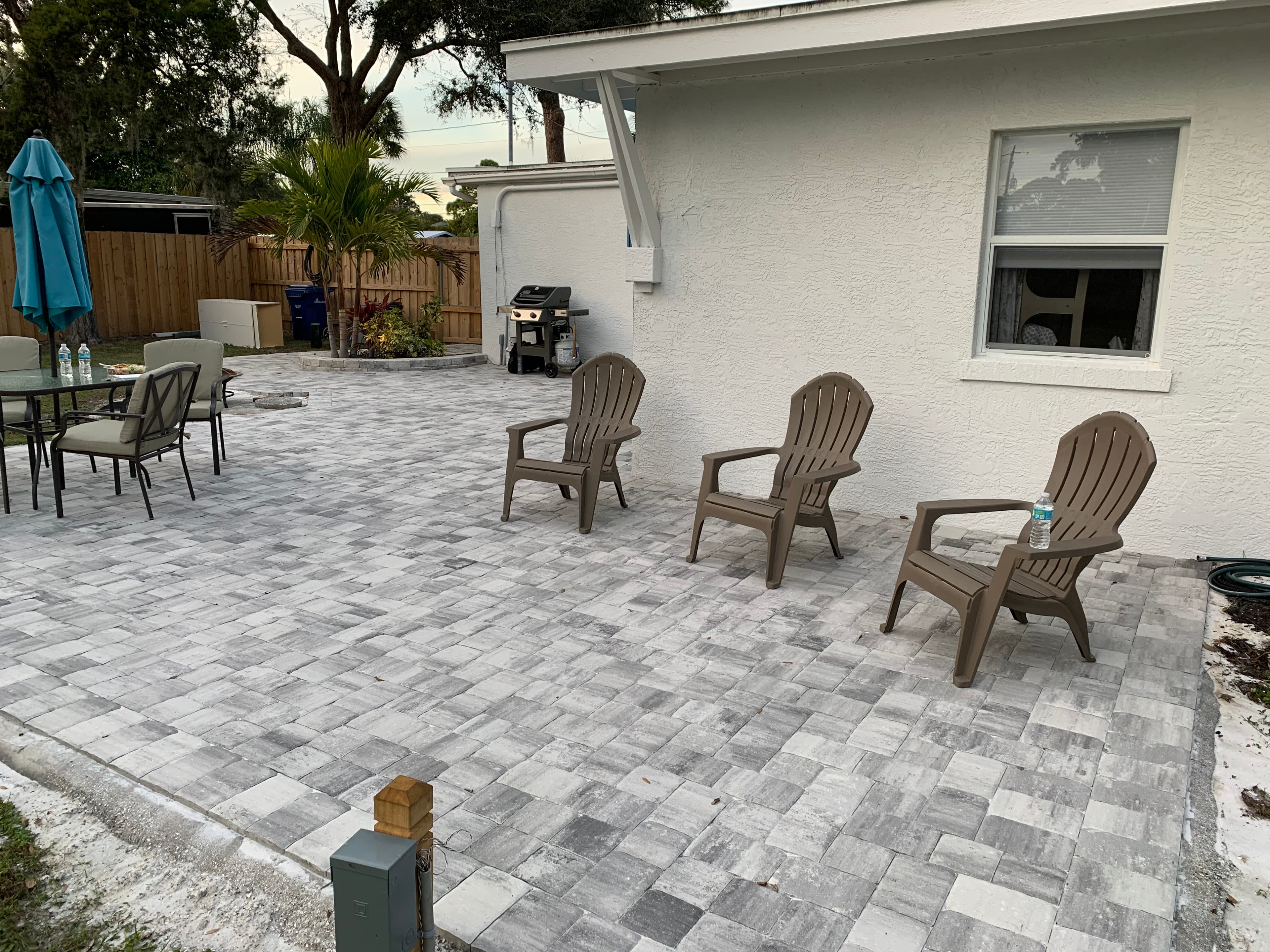 Paver patio installation