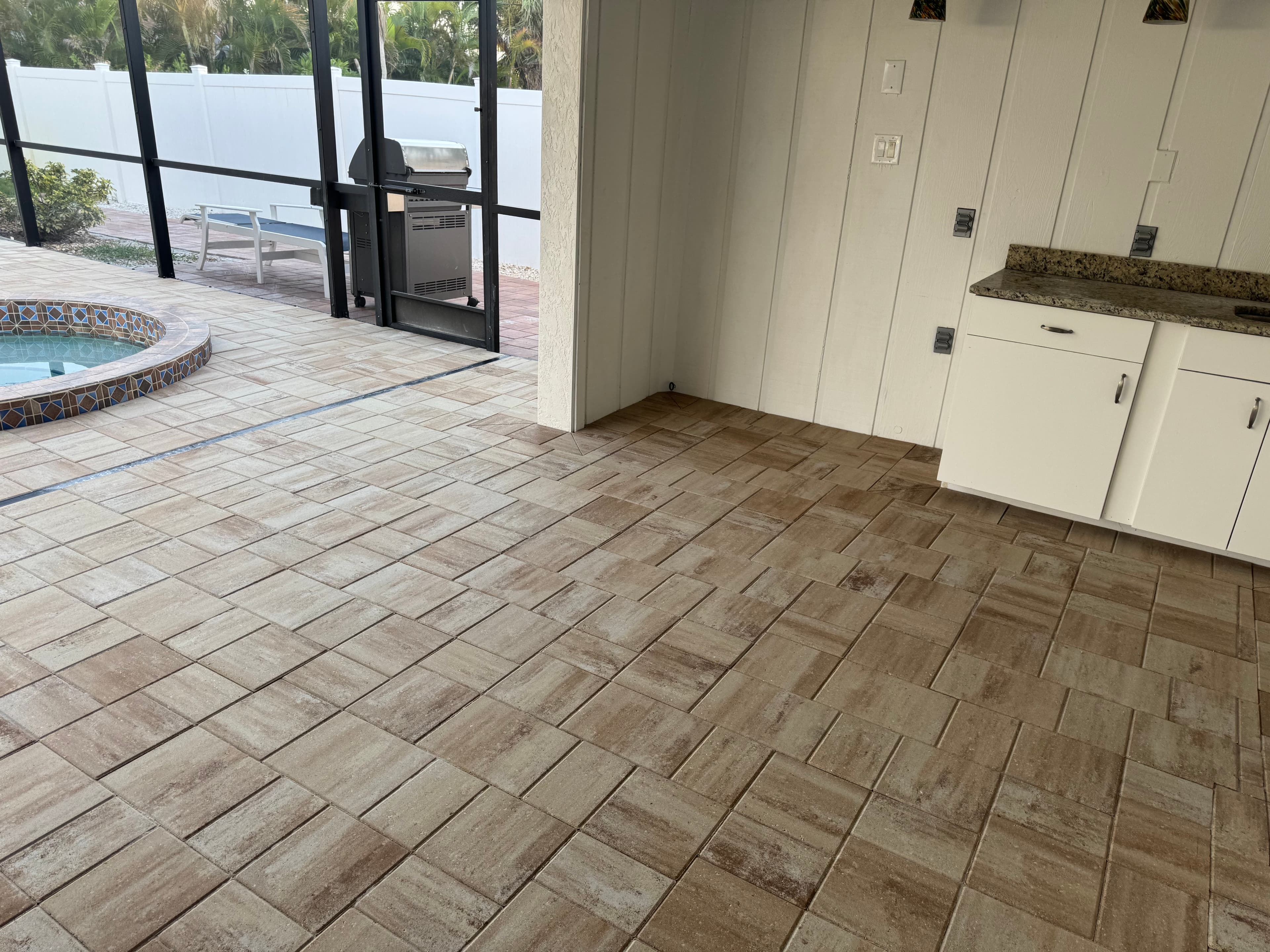 Patio with outdoor kitchen